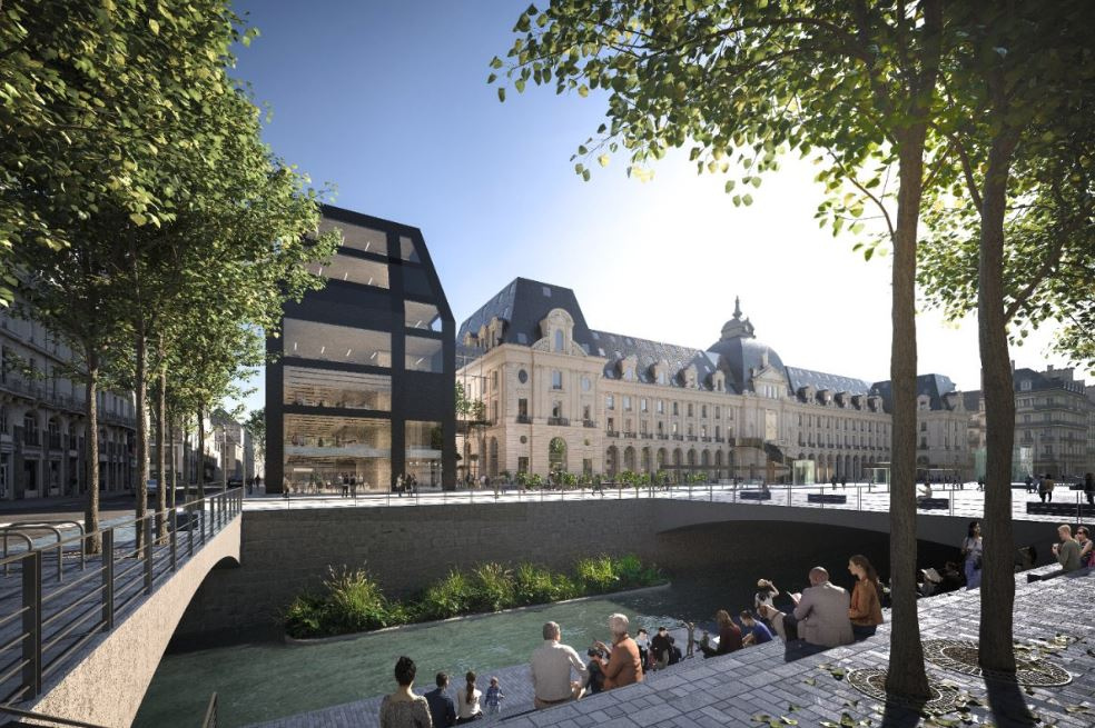 Palais du commerce - Vue du Quai Lamartine © MVRDV + Desmoulin